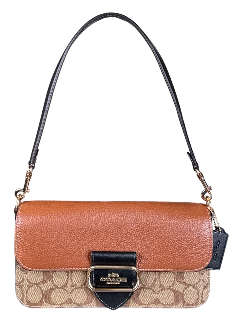 COACH Morgan Shoulder Bag in Colorblock Signature Canvas